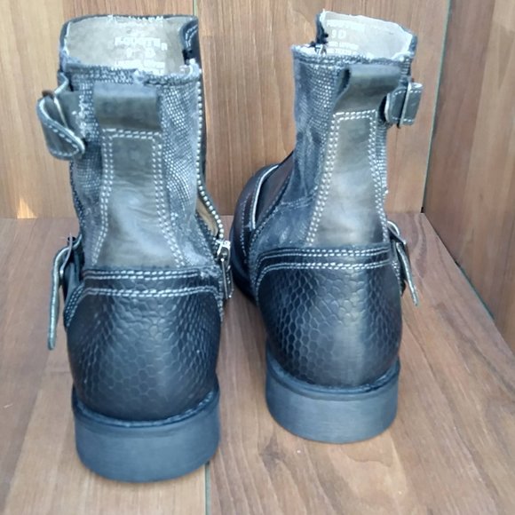 STEVE MADDEN MENS BOOTS BUCKLE ZIPPER LEATHER - Picture 9 of 9